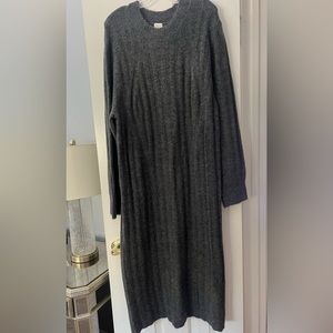 A new day long warm sweater dress.